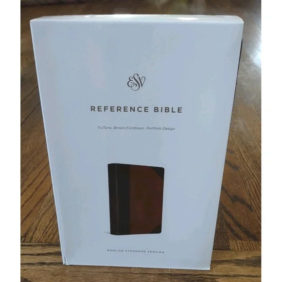 ESV Reference Bible Crossway TruTone Brown Cordovan Portfolio Design NIB