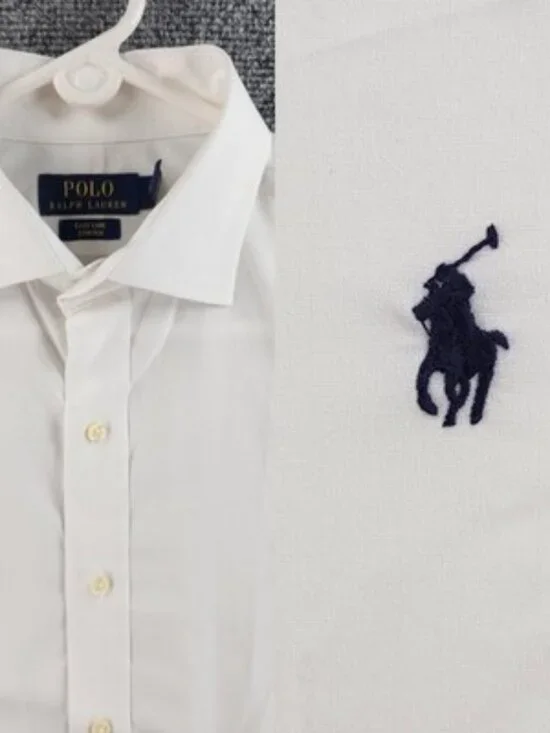 Polo Ralph Lauren 16 32/33 Cotton Spandex Logo Polo Ralph Lauren White Easy Care