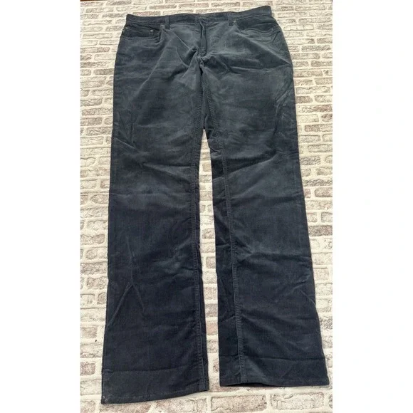 Polo Ralph Lauren Mens Navy Blue Corduroy Pants Straight Leg 38x34 Office Career