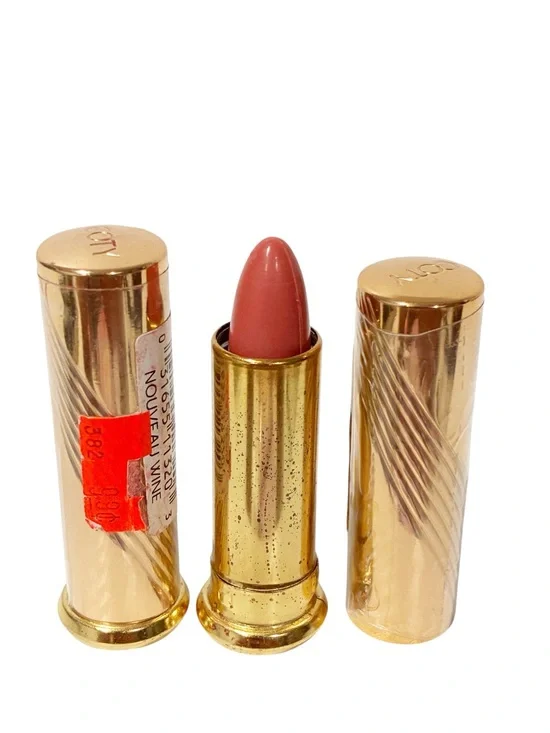 1970s 1980s Vintage Coty 24 Creme Lipstick in Wine NEW Lot of 2