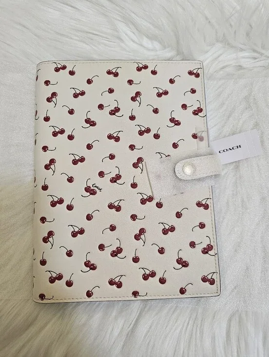 New Coach Notebook with Cherry Print