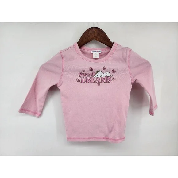 Limited Too Snoopy Peanuts Sweet Dreams Pajama Top Pink Size 8