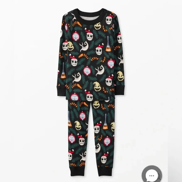 Hanna Andersson Disney The Nightmare Before Christmas HannaJams Pajama Set sz 4