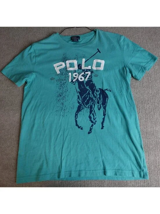 Polo Ralph Lauren Shirt Large Blue Large 14-16 Vintage