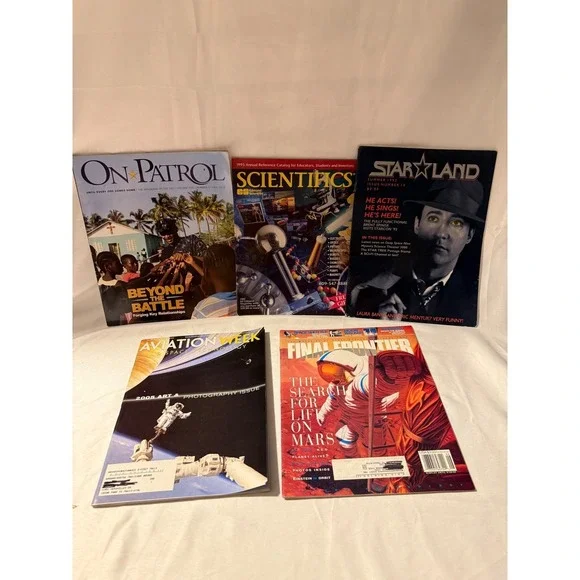 Lot 5 Vintage Aviation Space Magazines Starland Final Frontier Aviation Week