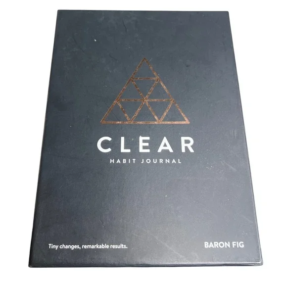 Baron Fig Clear Habit Journal by James Clear Hardcover Guided Journal Black