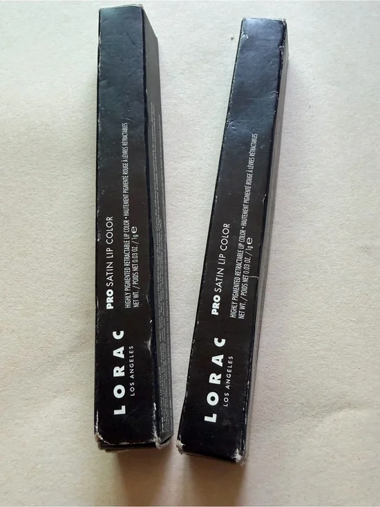2 Pack Lorac Pro Satin Lip Color, Vintage Rose, 0.03 oz Highly Pigmented New Box