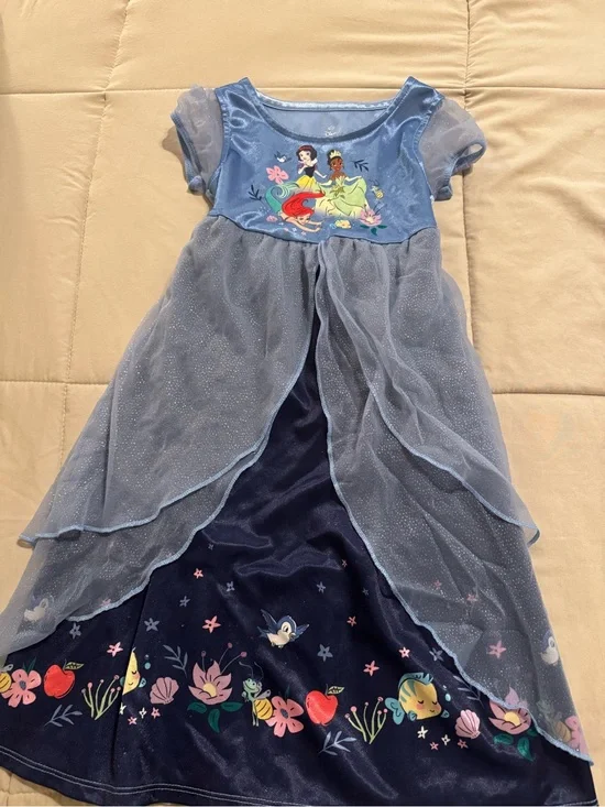 Disney Princess always princess blue floral nightgown dress