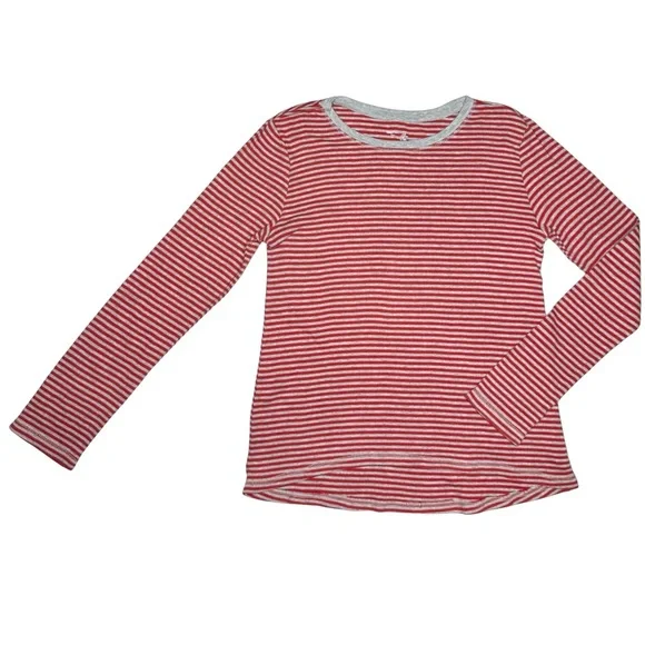 Gap‎ SOFT Red And Grey Stripe Tee