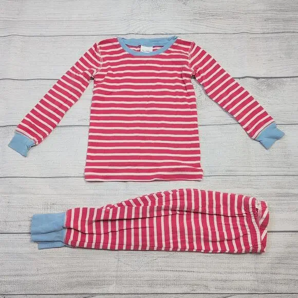 3 Mini Boden Red Stripe Pajamas