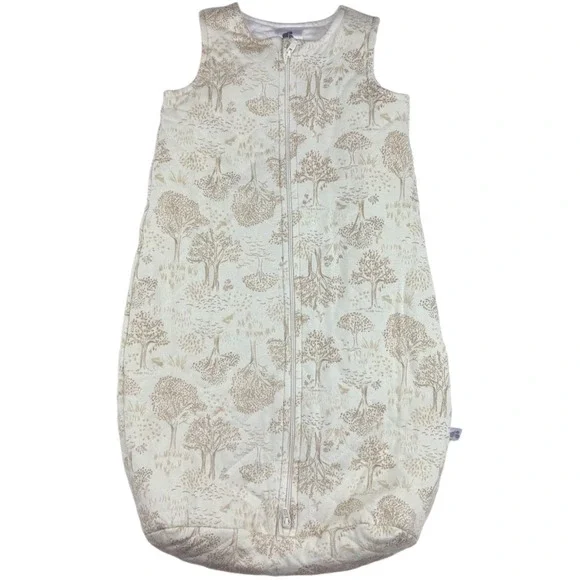 Just Born Baby Sleep Sack‎ 0 6 Mos Woodland Trees Quilted Zipper Beige Tree NEW
