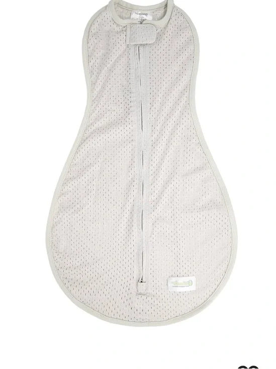Woombie Cool Gray Vented Cotton Baby Swaddle Sleep Sack 14-19 lbs