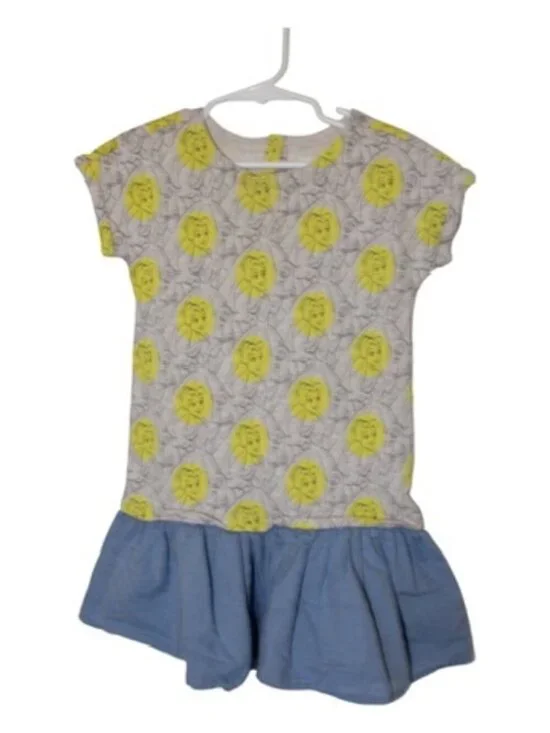 Girls Size 5 Belle Disney Princess Drop Waist Jersey and Chambray Playdress Gap