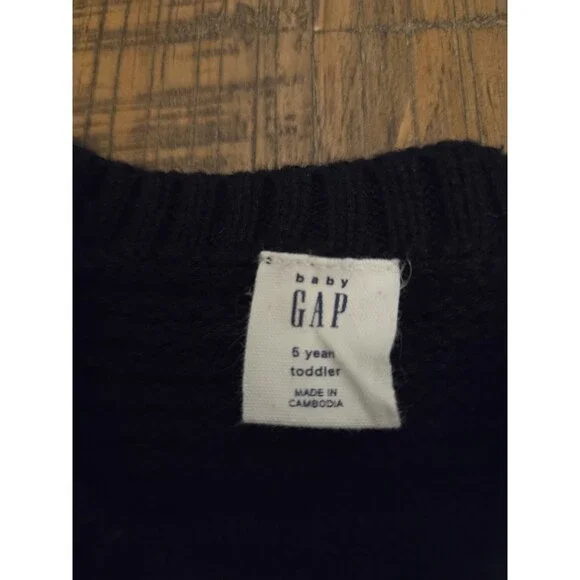 Black Baby Gap Textured Sweater Size5years
