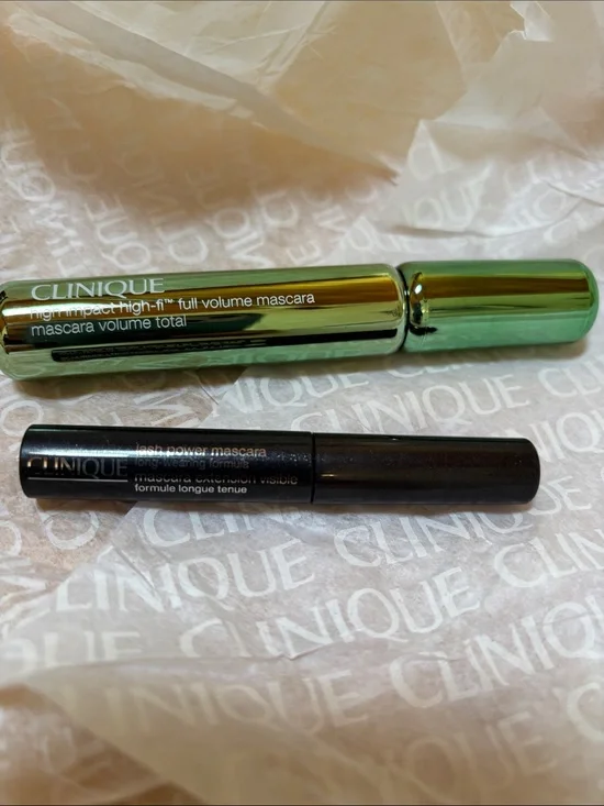 NEW Clinique High Impact HiFi Intense Black and Lash Power Black Onyx Mascaras.