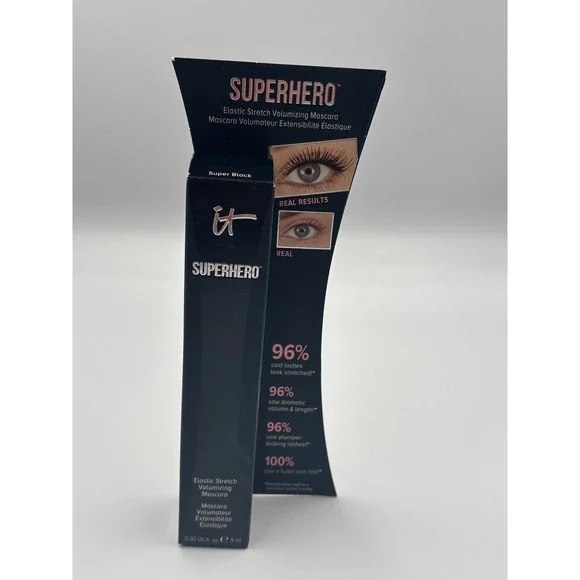 IT Cosmetics Superhero Elastic Stretch Volumizing‎ Mascara Super Black 9ml 0.3oz