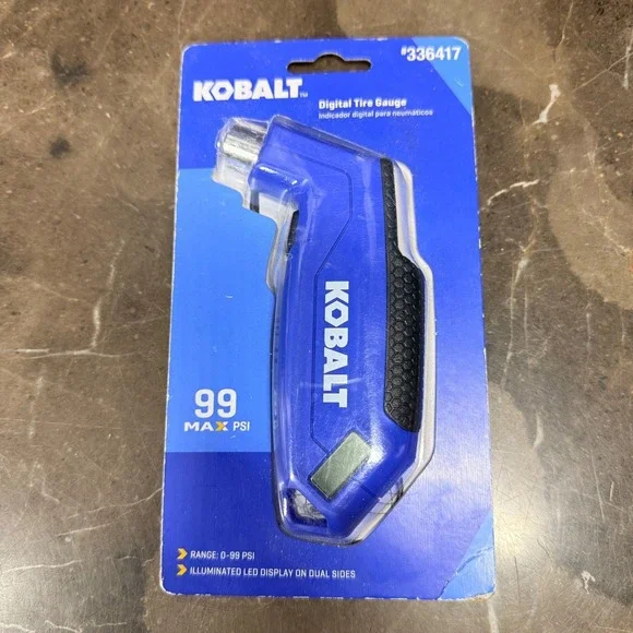 Kobalt Digital Tire Gauge Blue 99 PSI LED Display 336417 SGY-AIR151JH