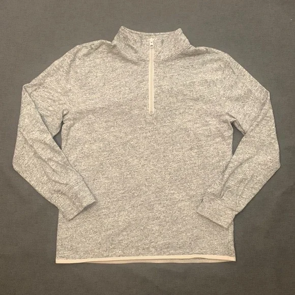 GAP Kids Gray 1/4‎ Zip Pullover Long Sleeve Sweatshirt Top Youth Boys Size XXL