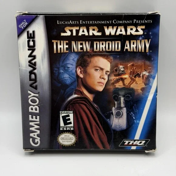 Star Wars The New Droid Army Game Boy Advance GBA Game E THQ NTSC-U/C Box Cart