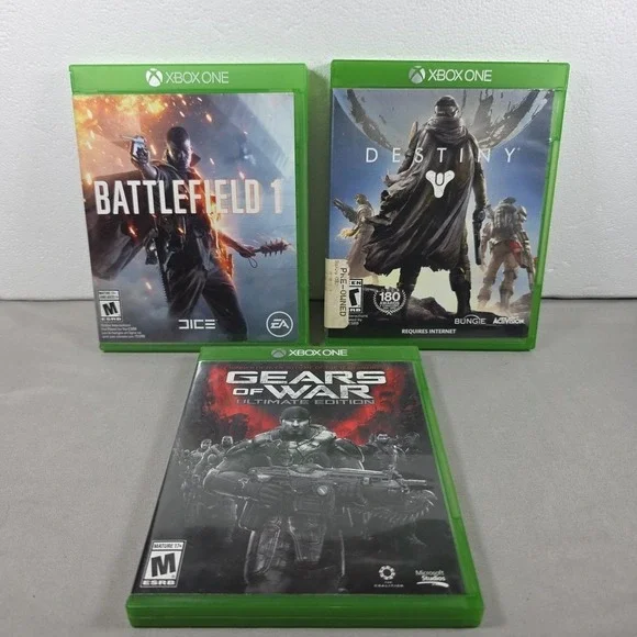 Lot‎ of 3 Destiny, Battlefield 1, Gears Of War GAMES (Microsoft Xbox One)