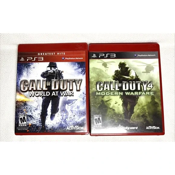 Call of Duty‎ Modern Warfare, & World at War Playstation PS3