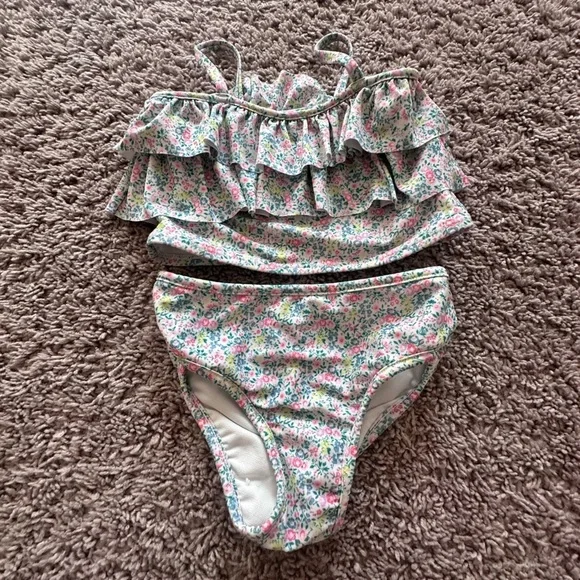 Preloved GAP Floral Bathing Suit Cover Set - Pink and Green