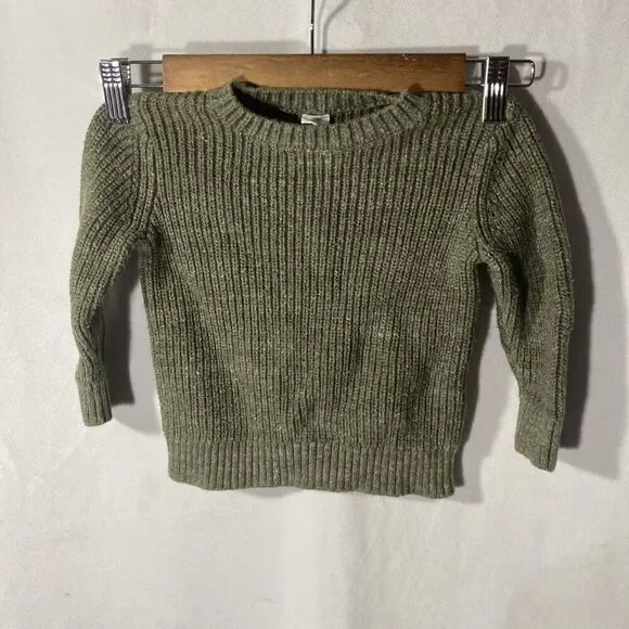 Baby Gap green sweater 12-18mths crew neck pull over long sleeves