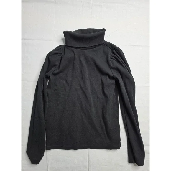 Gap Sweater Kids XL 12-13 Black Ribbed Knitted Easy Fit Long Sleeve Turtleneck