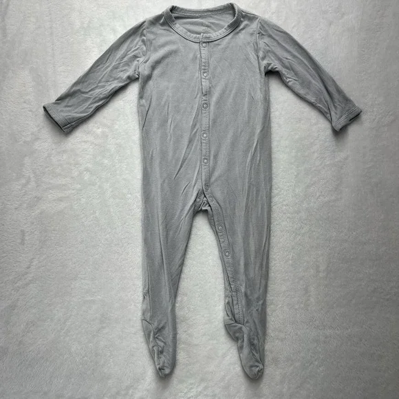 Kyte Baby‎ Footed Sleeper Snap Unisex Sz 3-6m Gray Bamboo Pajamas