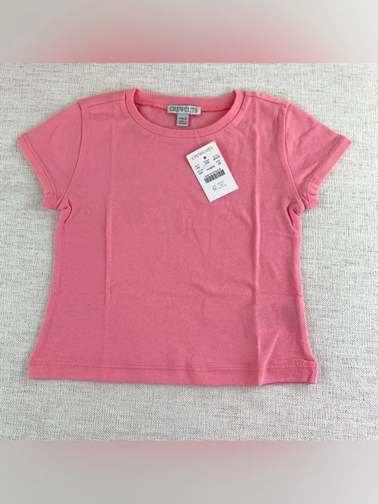Crewcuts new Girls' shrunken T-shirt in vintage jersey short sleeve light weight