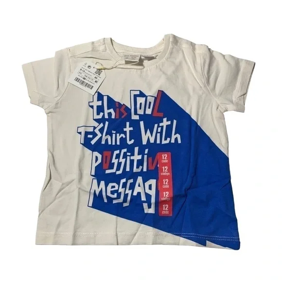 New Zara Baby Unisex T Shirt Size 12/18 Mths BNWT