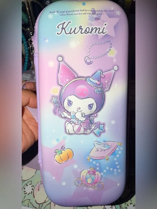 🔒NWOT Kuromi Pastel Character Pencil Case