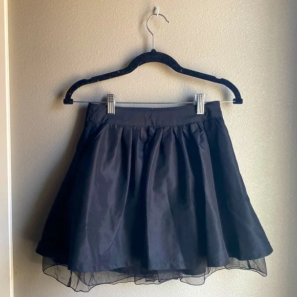 Gap Kids Girl’s Satin/Tulle Dressy Skirt, Size 8, Color Black
