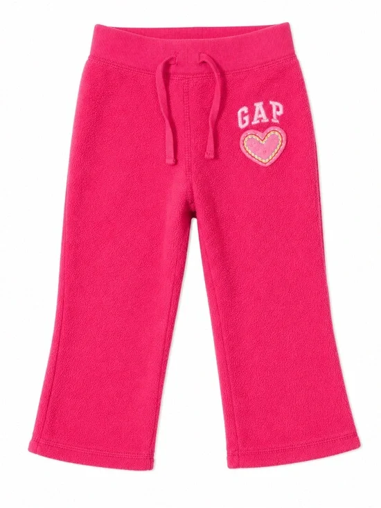 Baby Gap Pink Fleece Heart Sweatpants
