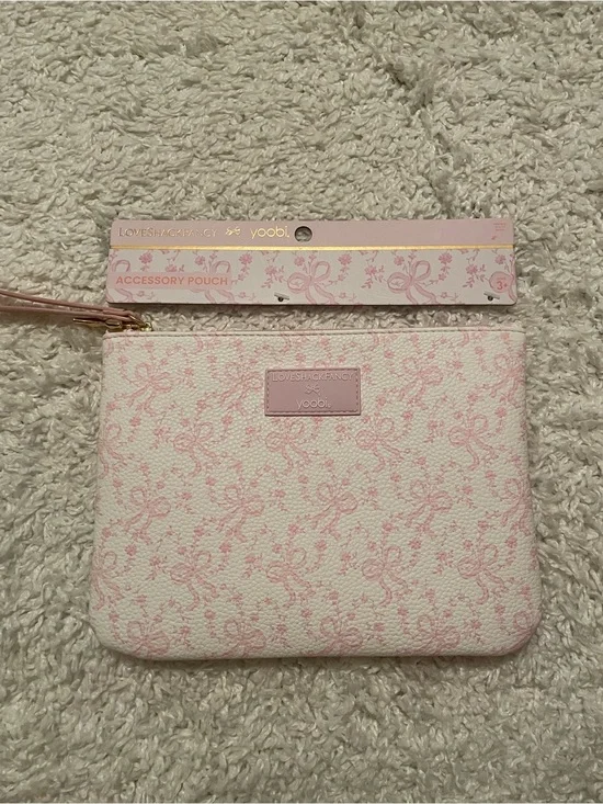 LoveShackFancy x Target Yoobi Coquette Bow Flat Zip Pencil Case NWT