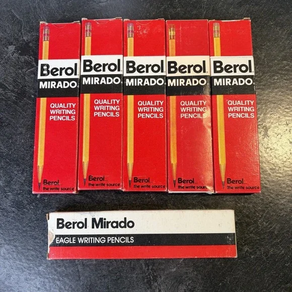 Vintage Berol Mirado Wood Writing Pencils 174-1.5, 174-2, 174-2.5 61 Pencils‎