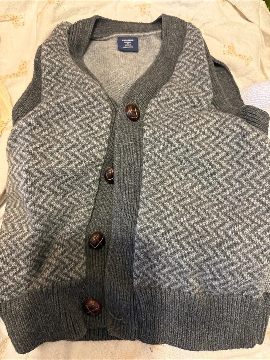 GAP Gray Chevron Knit Kids One-Piece Sweater Vest