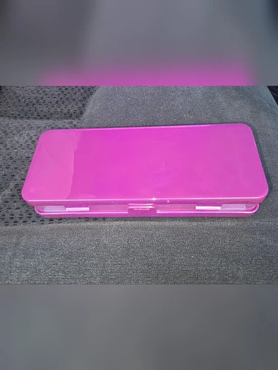 Portable Double-Sided  Large Capacity Pencil Case- Iridescent Pink BNIB