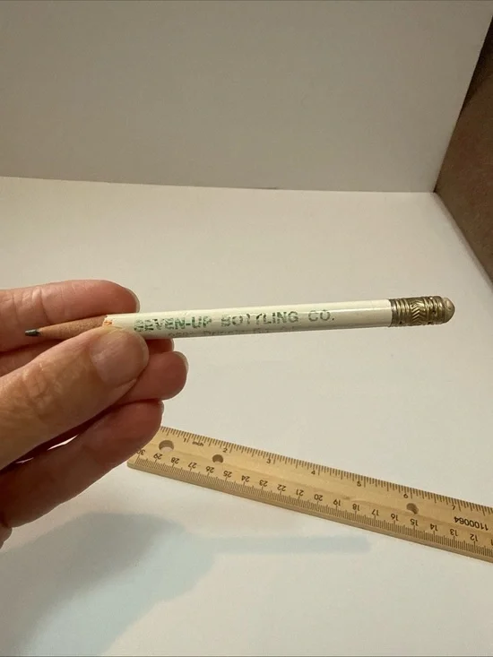 White Promotional Pencil for 7-up bottling Co Salem Oregon used