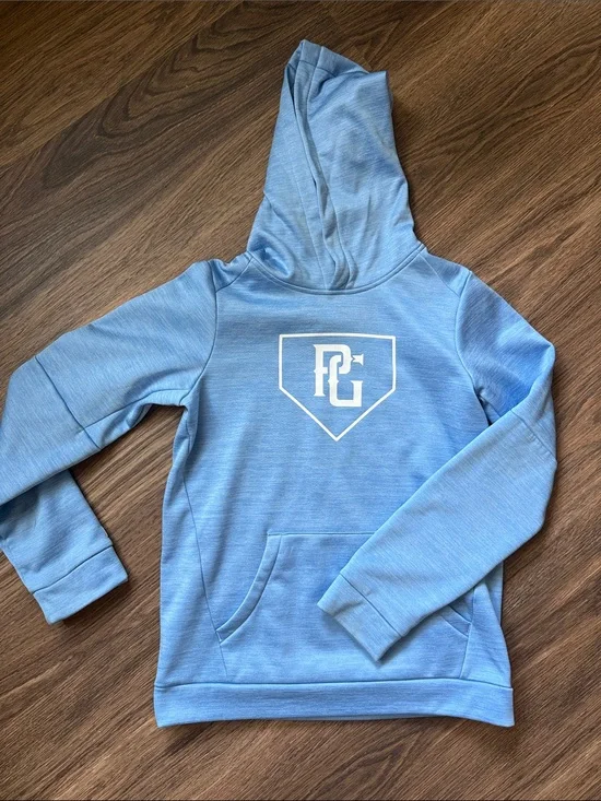 Perfect Game Kids Light Blue Hooded Pullover Sweatshirt