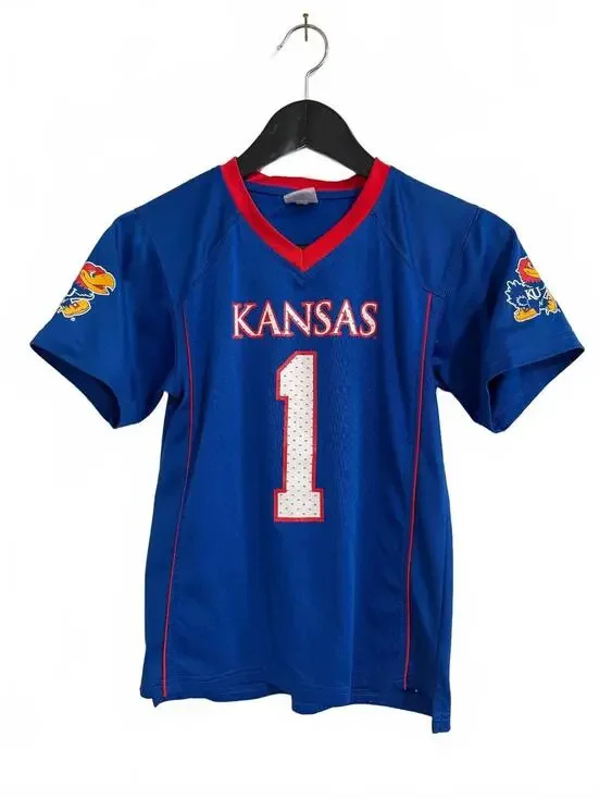 Kansas Jayhawks College Football Jersey Kids Size Small 6/7