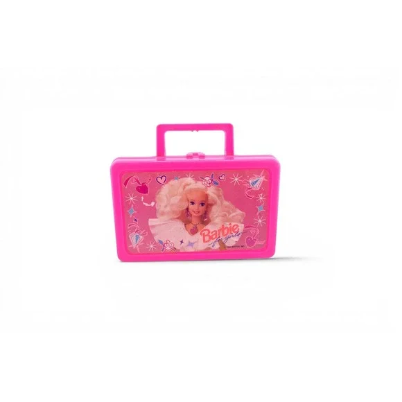 Vintage 1993 Barbie for Girls Hot Pink Plastic Carry Case