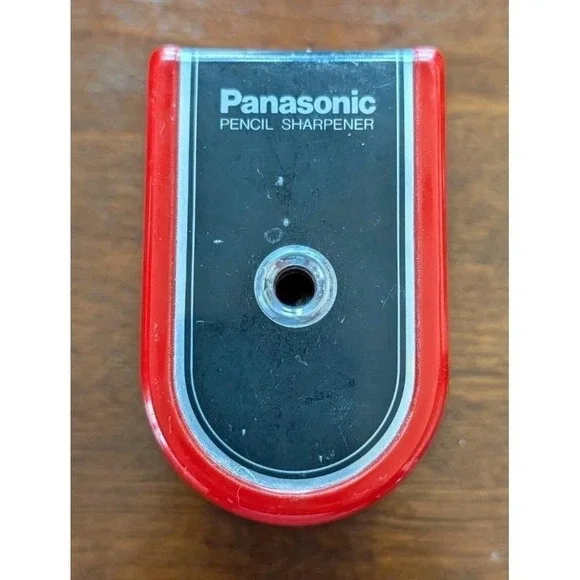Vintage Panasonic KP-1A Battery Pencil Sharpener - Red - Made in Japan - TESTED