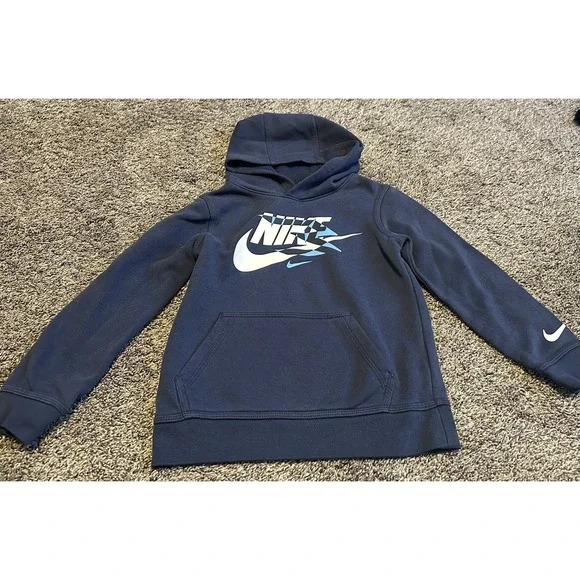 Boy's Youth 3Brand Nike Navy Blue Pullover Hoodie Youth Medium