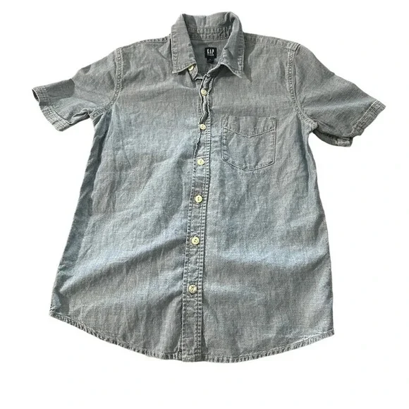 Gap boys size large denim button down shirt