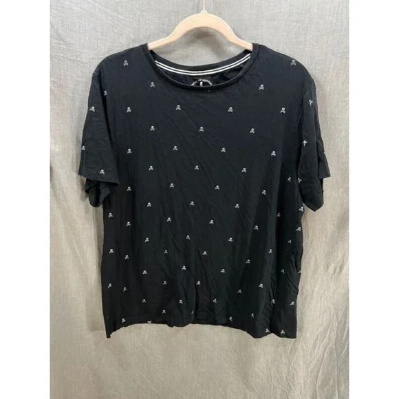 Cactus Man Skull Shirt Boys‎ Large Black Short Sleeve Pullover Kids Youth