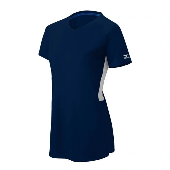 MIZUNO Girl's Comp Short Sleeve V-Neck Tee, NWT