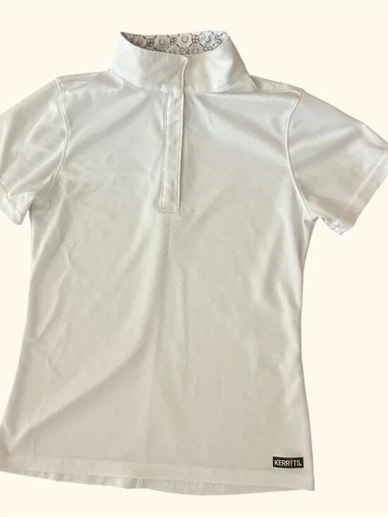 Kerrits Girls Large Encore Short Sleeve Equestrian Show Shirt Size