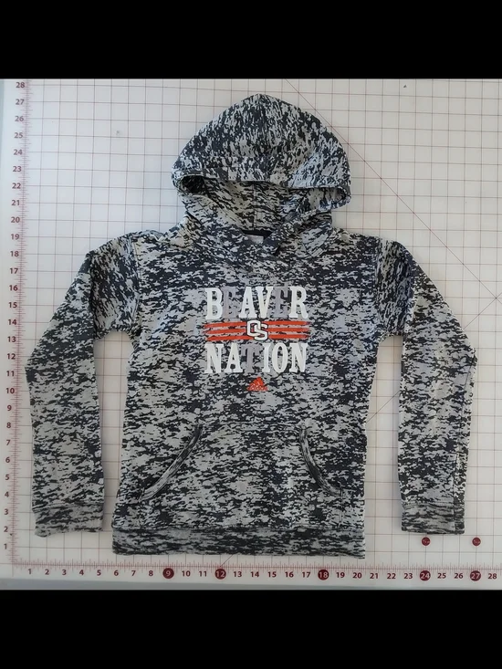 adidas Gray & Black Camo 'Beaver Nation' Hooded Sweatshirt