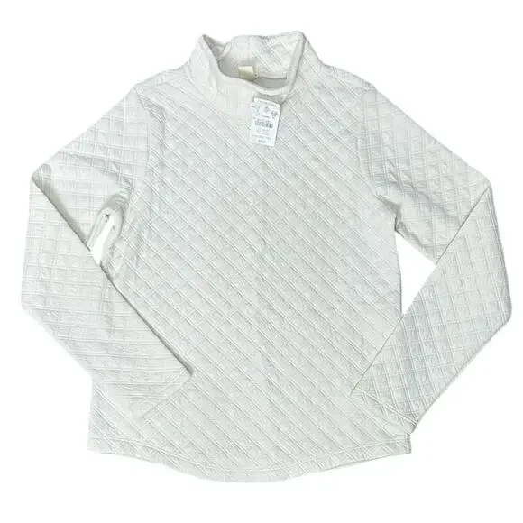 Crewcuts Cream Quilted Long Sleeve Top Kids Size XL